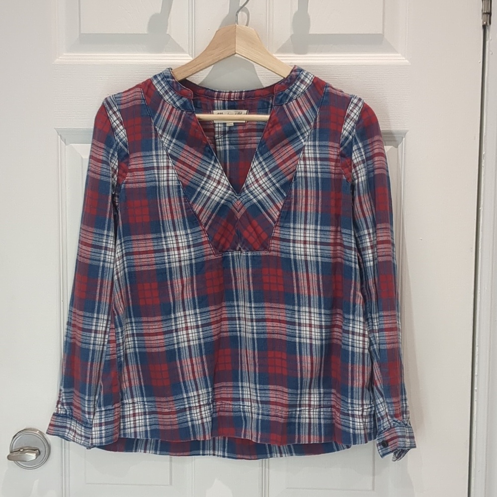 Madewell plaid top